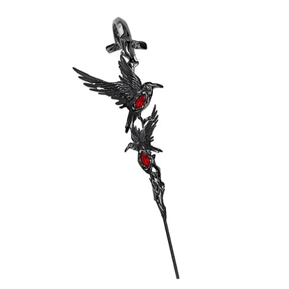 Morvella™ Crimson Wing Needle Earrings