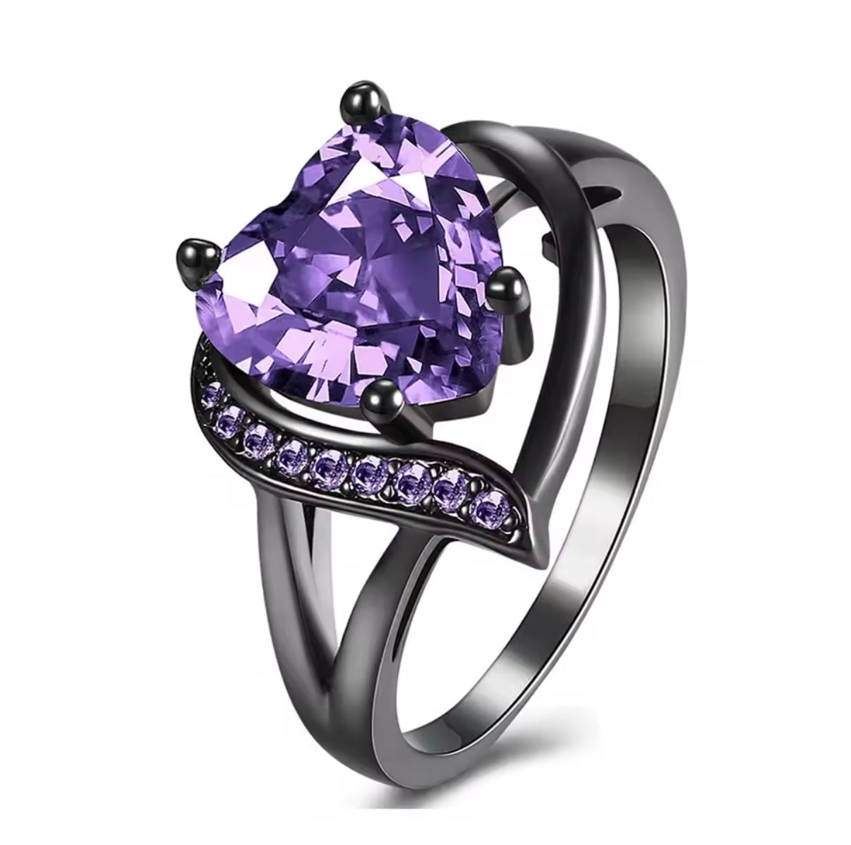 Morvella™ Eternal Bond Couple Rings - Purple