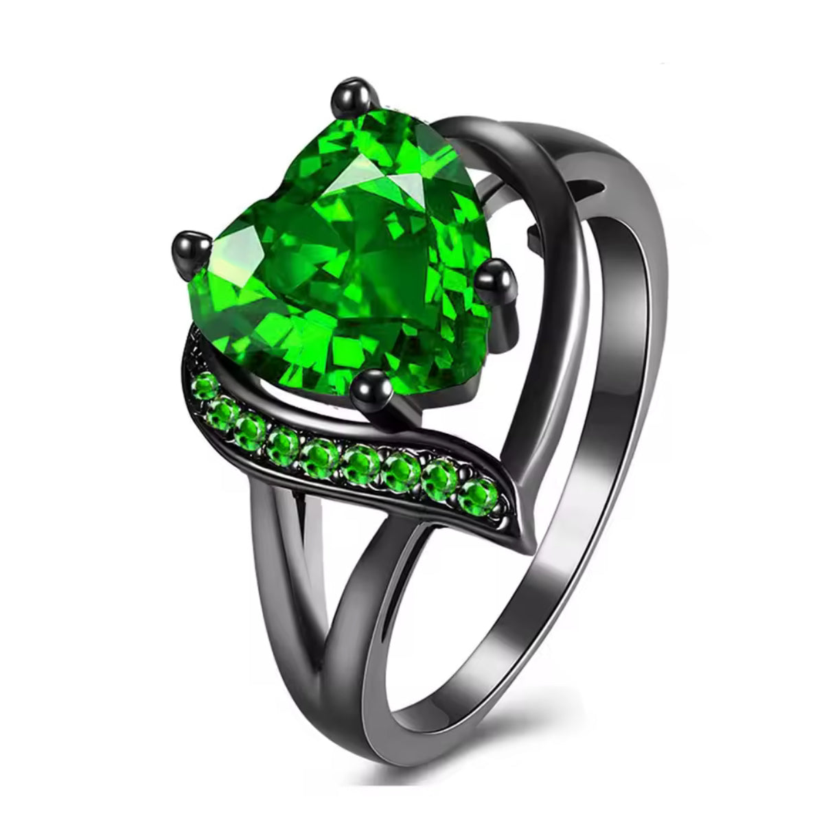 Morvella™ Eternal Bond Couple Rings - Green