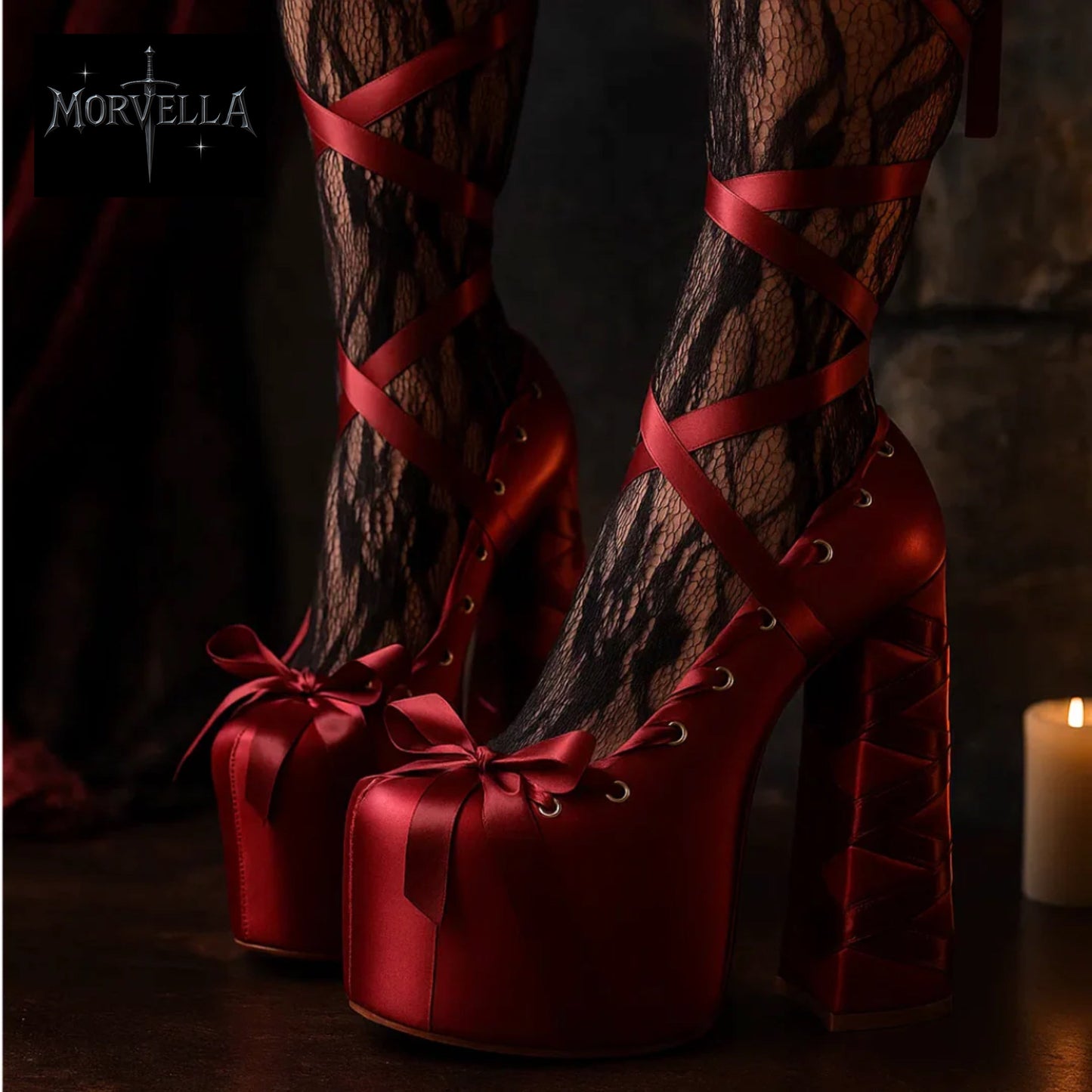 Morvella™ Midnight Ballet High Heels
