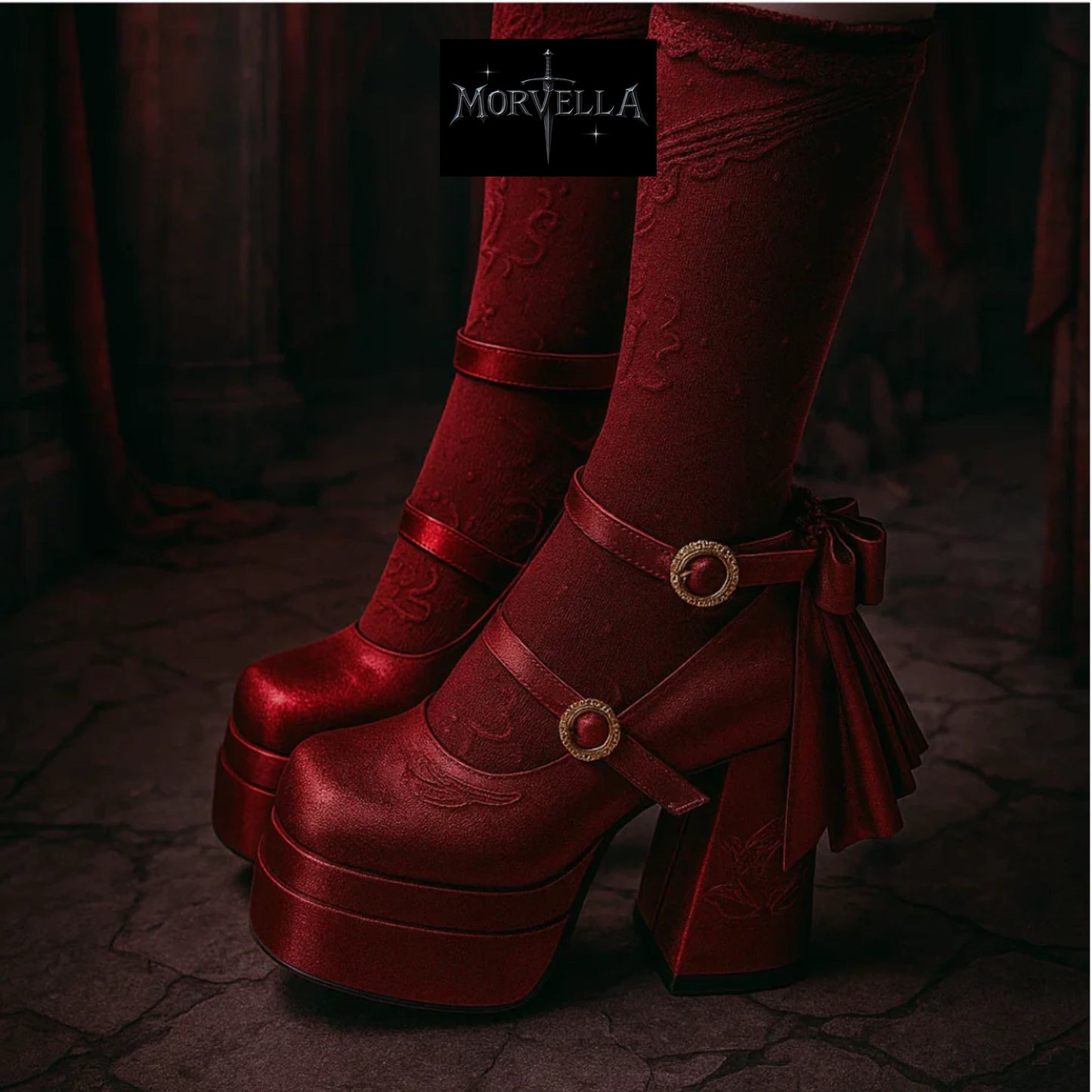 Morvella™ Nocturne Waltz - Satin Mary Janes