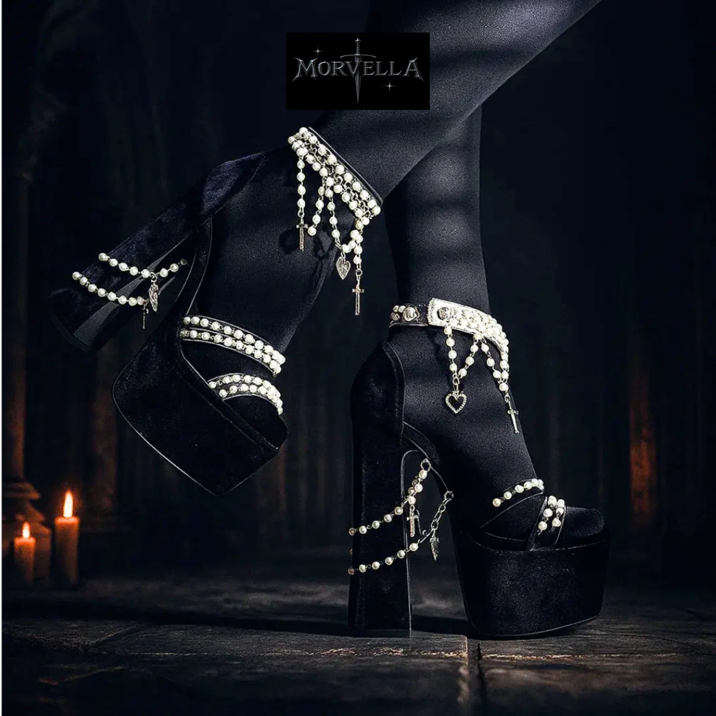 Morvella™ Nocturne Doll High Heels