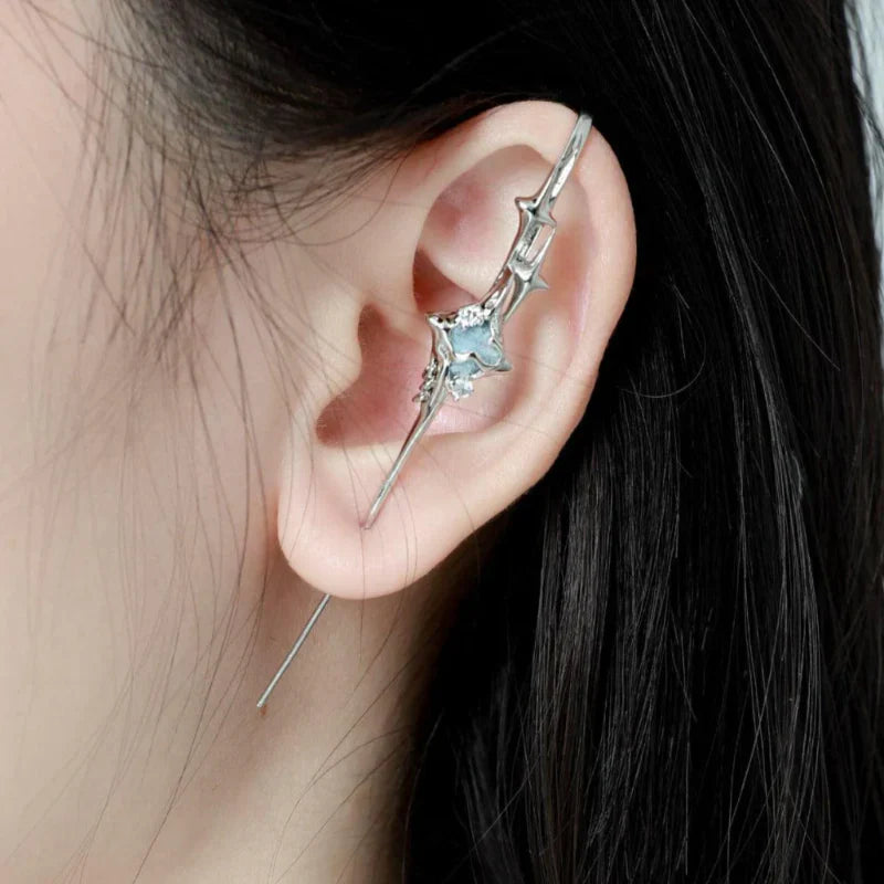 Morvella™ Lunar Diamond Needle Earrings