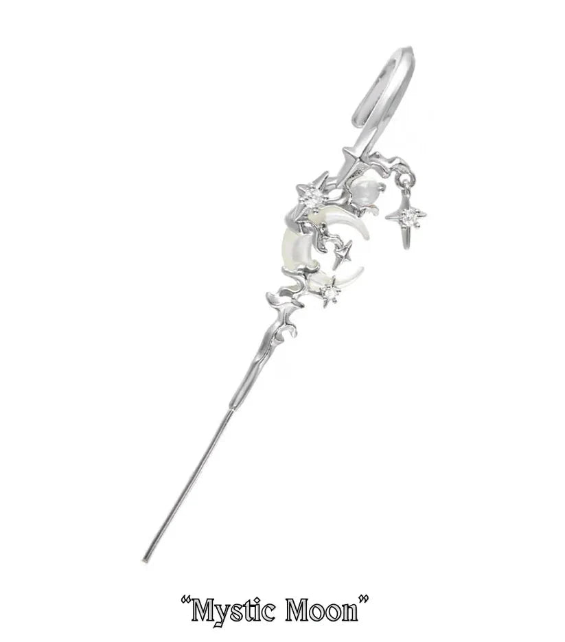 Morvella™ Mythic Moon Needle Earrings