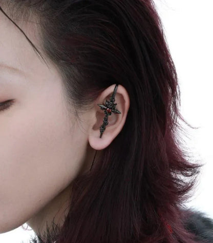 Morvella™ Twilight Rose Needle Earrings
